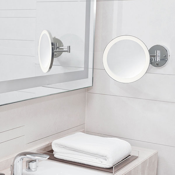 Reflex round specchio con luce incorporata - Leds C4 Illuminazione -  Applique - Progetti in Luce