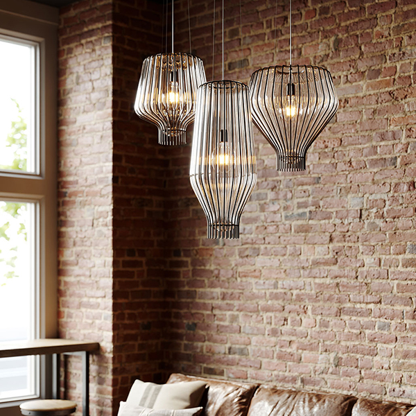 ZYBWL Lampada Sospensione In Vetro Trasparente 1 Fiamma Metallo