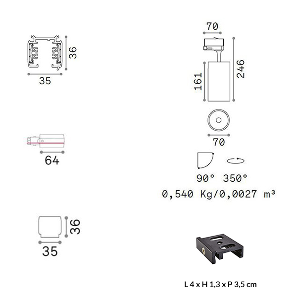 SOLOKOS Binario Telescopico Per Tende Da Soffitto - Regolabile 130-238,8 Cm - Kit Completo Con Staffe E Ganci - 4