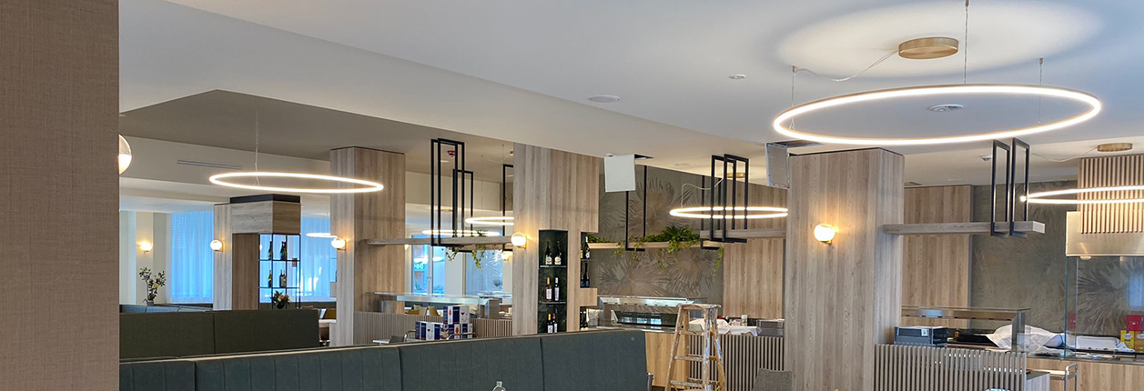 Plafoniera A LED Stile Marino - Timone, Diametro 60 Cm, Dimmerabile Con Telecomando