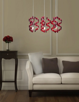 Astro lampadario a tre luci lineari