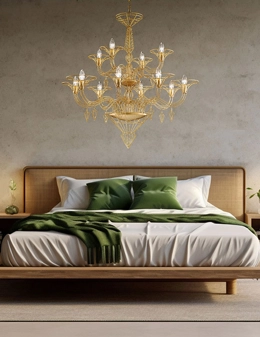 Dedalo sospensione 12 luci stile veneziano