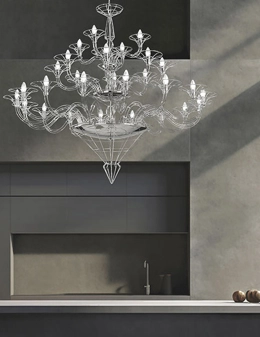 Dedalo sospensione 28 luci stile veneziano