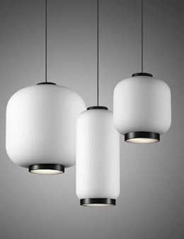 Biancolatte sospensione in vetro soffiato