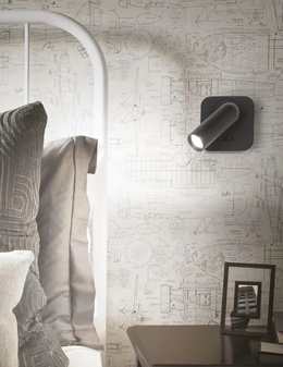 Bean applique round diffusore orientabile