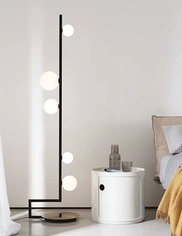 Birds piantana in vetro soffiato 5 luci