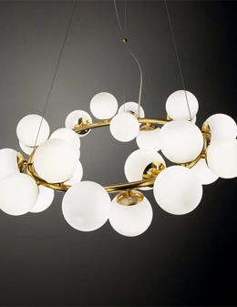 DNA lampadario di design in vetro soffiato