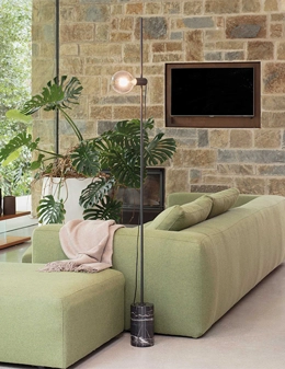 Eva piantana con base in marmo