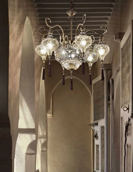 Harem sospensione vintage 9 luci