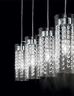 Iguazu' lampadario a 4 luci con pendenti