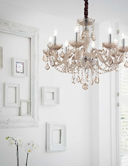 Rose lampadario in vetro soffiato