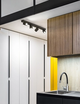 Rudy plafoniera 4 diffusori orientabili