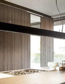 Steel lampada a sospensione lineare