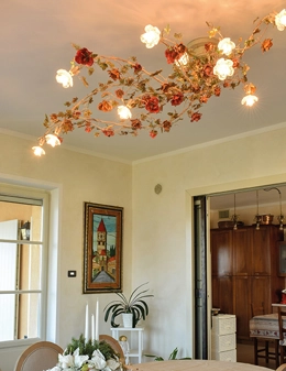 Floreale plafoniera raffinata