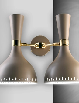Imbuto applique di design a due luci