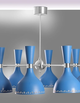 Imbuto lampada a sospensione colorata