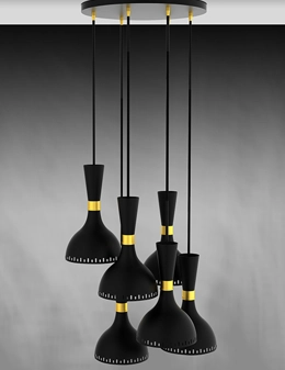 Imbuto lampadario a 6 luci