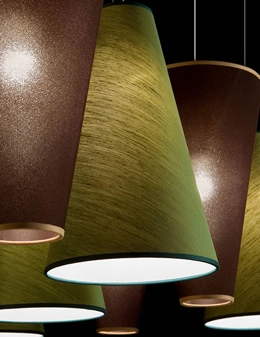 Aqua lampada a sospensione in tessuto