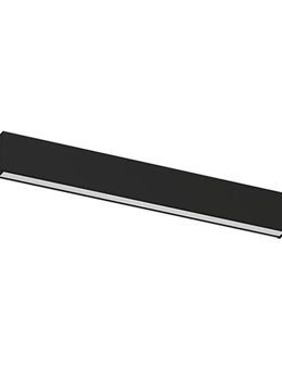 Box applique monoemissione a led large nero