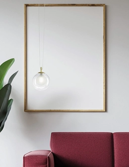 Aladino sospensione 1 luce in vetro