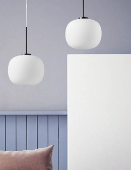 Bombo lampada a sospensione 2 luci