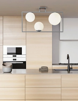 Buble plafoniera minimal 3 luci