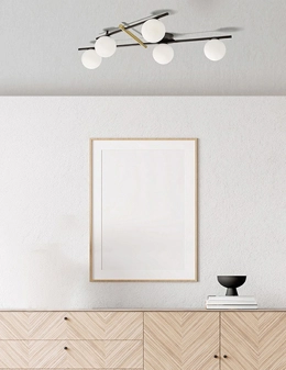 Kika plafoniera di design 5 luci