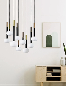 Mose sospensione 9 luci moderna