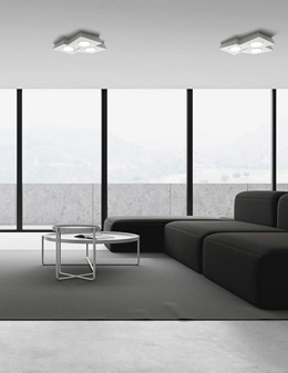 Anchise lampada da soffitto in gesso 3 luci