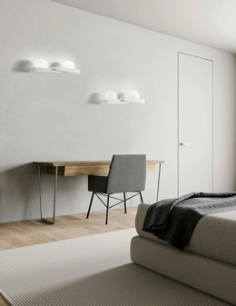 Cicladi applique 2 luci in gesso