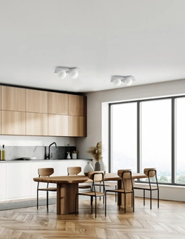 Cicladi plafoniera 2 luci in gesso