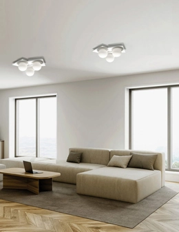 Cicladi plafoniera 3 luci in gesso