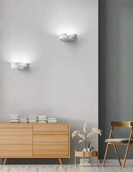 Demetra lampada da parete in gesso 2 luci