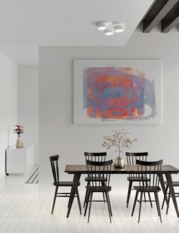 Demetra lampada da soffitto in gesso 3 luci