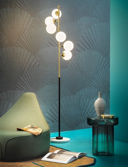 Galassia lampada da terra retrò