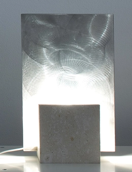 Reflex acciaio lampada da tavolo