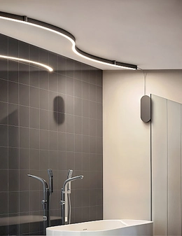 Leggera plafoniera flessibile e moderna