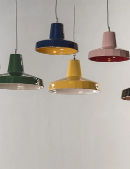 Rossi sospensione in maiolica toscana