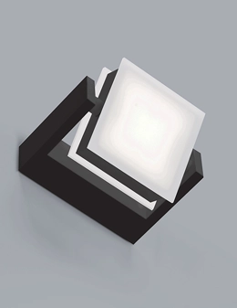 Axella applique luce orientabile squadrata