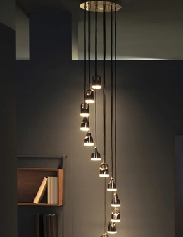 Bag lampada a sospensione a cascata