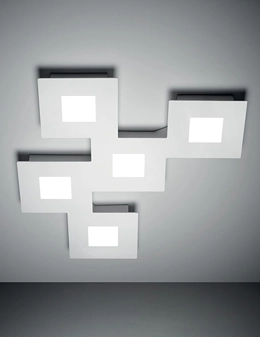 Squares plafoniera di design 5 luci