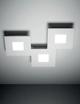 Squares plafoniera di design 3 luci