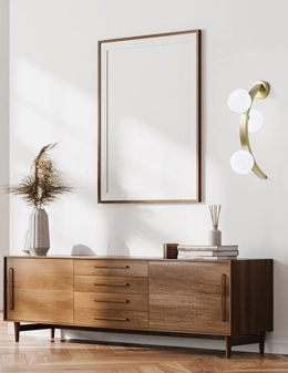 Sunset applique in oro spazzolato