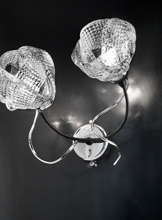 Gomitoli  2 luci nero applique