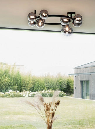 Perlage plafoniera 10 luci