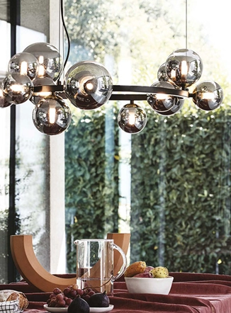 Perlage sospensione in vetro soffiato