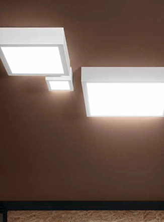 Box_SQ plafoniera o applique quadrata