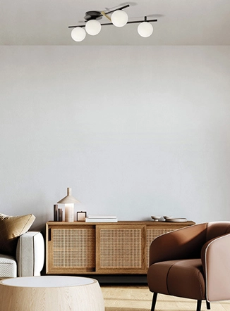 Kika plafoniera di design 4 luci