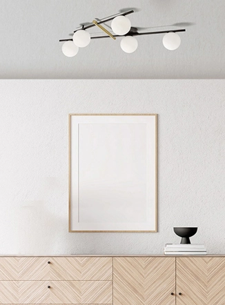 Kika plafoniera di design 5 luci