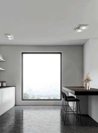 Anchise lampada da soffitto in gesso 2 luci